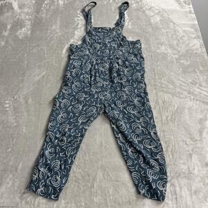 Maeve Overalls Womens XS Blue Polka Dot Sleeveless Jumpsuit One Piece Boho